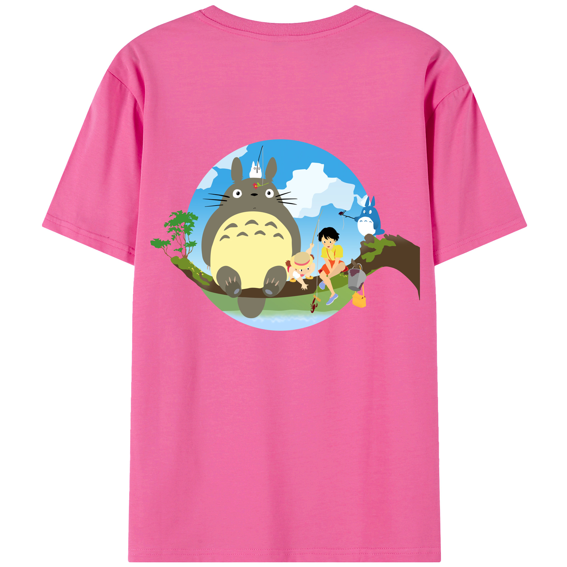 （画像用） となりのトトロ 草壁メイ 草壁サツキ My Neighbor Totoro Satsuki Kusakabe Mei Kusakabe レディース半袖Tシャツ(バックプリント)